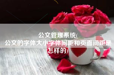公文管理系统(
公文的字体大小字体间距和页面间距是怎样的) 公文管理系统(
公文的字体大小字体间距和页面间距是怎样的)