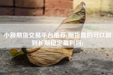 小额期货交易平台推荐(期货真的可以做到长期稳定盈利吗)