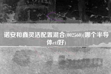 诺安和鑫灵活配置混合(002560)(哪个半导体etf好)