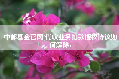 中邮基金官网(代收业务扣款授权协议如何解除)