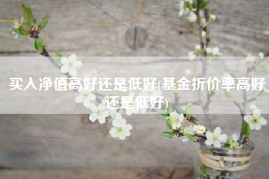 买入净值高好还是低好(基金折价率高好还是低好)