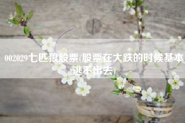 详细阅读:002029七匹狼股票(股票在大跌的时候基本逃不出去) 002029七匹狼股票(股票在大跌的时候基本逃不出去)