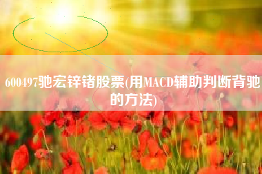 600497驰宏锌锗股票(用MACD辅助判断背驰的方法)