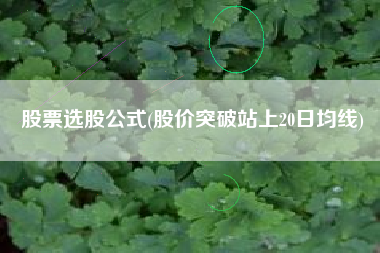 股票选股公式(股价突破站上20日均线)