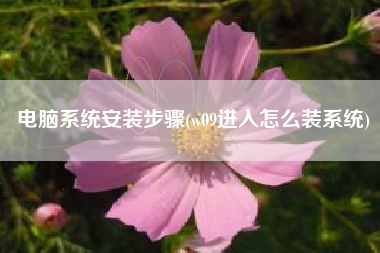 电脑系统安装步骤(w09进入怎么装系统)