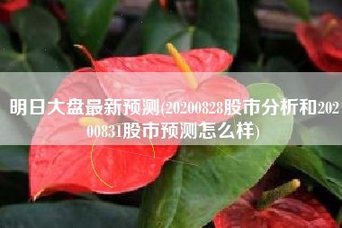 明日大盘最新预测(20200828股市分析和20200831股市预测怎么样)
