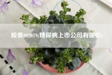 股票002019(糖尿病上市公司有哪些)