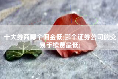 十大券商哪个佣金低(哪个证券公司的交易手续费最低)