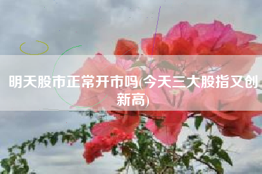 明天股市正常开市吗(今天三大股指又创新高)