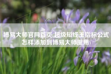 博易大师官网首页(超级短线王指标公式怎样添加到博易大师里用)