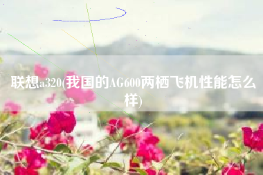 联想a320(我国的AG600两栖飞机性能怎么样)