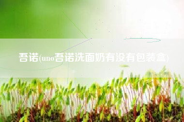 吾诺(uno吾诺洗面奶有没有包装盒)