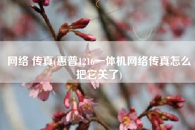 网络 传真(惠普1216一体机网络传真怎么把它关了)