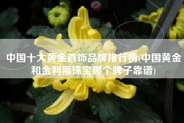 中国十大黄金首饰品牌排行榜(中国黄金和金利福珠宝哪个牌子靠谱)