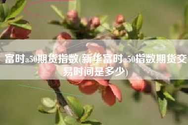 富时a50期货指数(新华富时a50指数期货交易时间是多少)