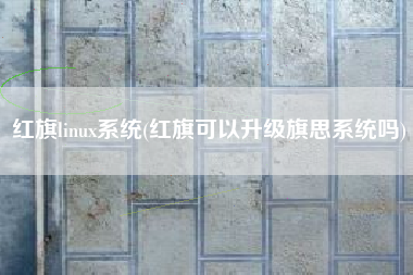 红旗linux系统(红旗可以升级旗思系统吗)