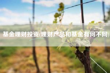 基金理财投资(理财产品和基金有何不同)