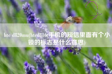 htc d820mu(htcd816t手机的短信里面有个小锁的标志是什么意思)