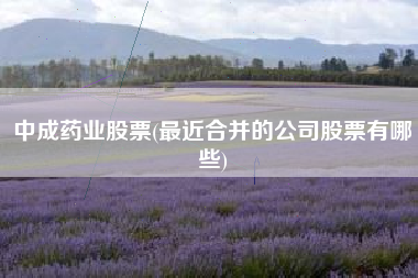 中成药业股票(最近合并的公司股票有哪些)