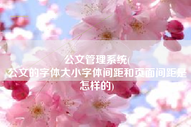 公文管理系统(
公文的字体大小字体间距和页面间距是怎样的) 公文管理系统(
公文的字体大小字体间距和页面间距是怎样的)