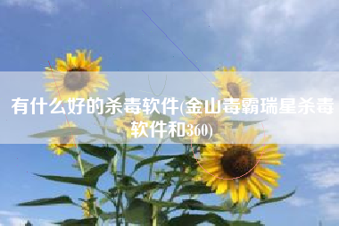 有什么好的杀毒软件(金山毒霸瑞星杀毒软件和360)