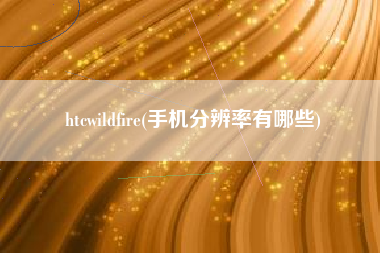 htcwildfire(手机分辨率有哪些)