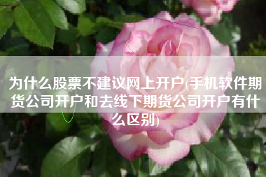 为什么股票不建议网上开户(手机软件期货公司开户和去线下期货公司开户有什么区别)