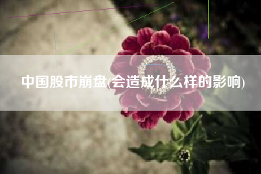 中国股市崩盘(会造成什么样的影响)