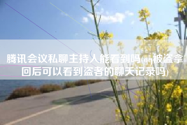 腾讯会议私聊主持人能看到吗(qq被盗拿回后可以看到盗者的聊天记录吗)