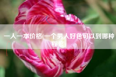 一人一本价格(一个男人好色可以到哪种程度)