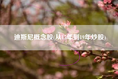 迪斯尼概念股(从15年到19年炒股)