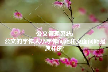 公文管理系统(
公文的字体大小字体间距和页面间距是怎样的) 公文管理系统(
公文的字体大小字体间距和页面间距是怎样的)