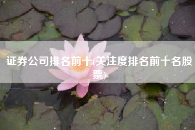 证券公司排名前十(关注度排名前十名股票)