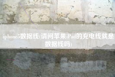 iphone5数据线(请问苹果iPad的充电线就是数据线吗)