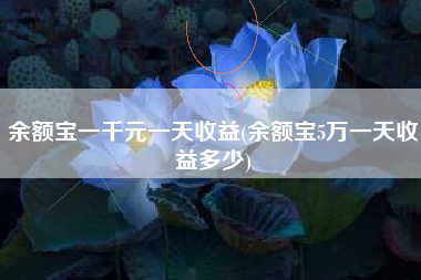 余额宝一千元一天收益(余额宝5万一天收益多少)