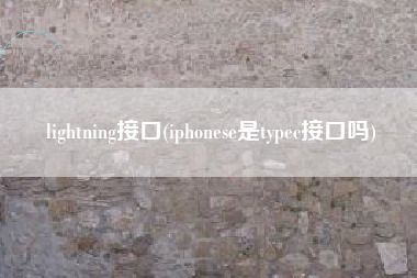 lightning接口(iphonese是typec接口吗)