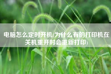 电脑怎么定时开机(为什么有的打印机在关机重开时会重新打印)