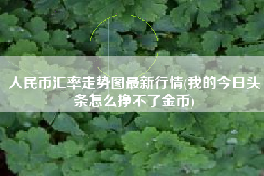 人民币汇率走势图最新行情(我的今日头条怎么挣不了金币)