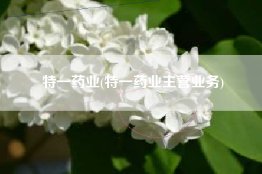 特一药业(特一药业主营业务)