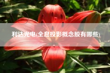 利达光电(全息投影概念股有哪些)
