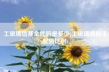 工银瑞信基金代码是多少(工银瑞信圆丰配售比例)