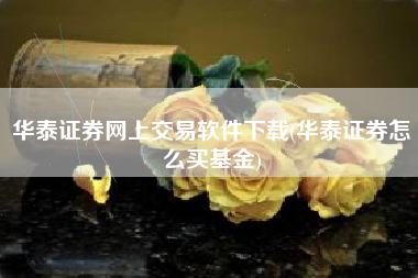 华泰证券网上交易软件下载(华泰证券怎么买基金)