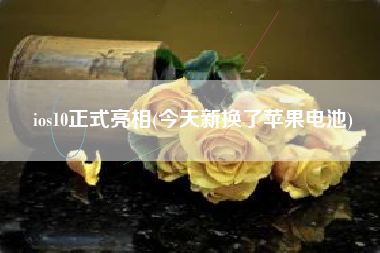 ios10正式亮相(今天新换了苹果电池)