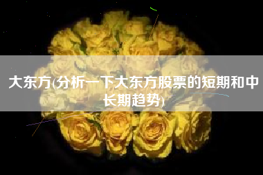 大东方(分析一下大东方股票的短期和中长期趋势)