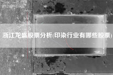 浙江龙盛股票分析(印染行业有哪些股票)