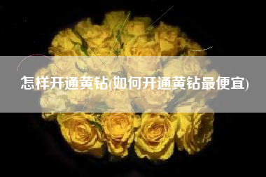 怎样开通黄钻(如何开通黄钻最便宜)