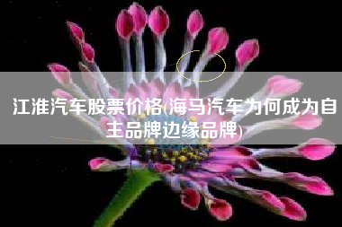 江淮汽车股票价格(海马汽车为何成为自主品牌边缘品牌)