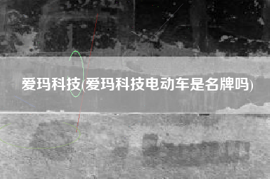 爱玛科技(爱玛科技电动车是名牌吗)