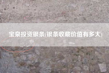 宝泉投资银条(银条收藏价值有多大)