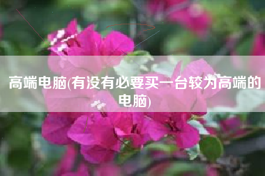 高端电脑(有没有必要买一台较为高端的电脑)